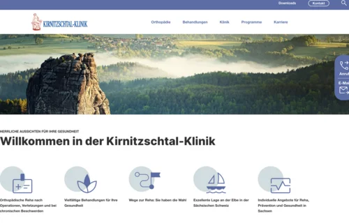 TYPO3-Relaunch für die Kirnitzschtal-Klinik – moderner Webauftritt für Gesundheit & Rehabilitation