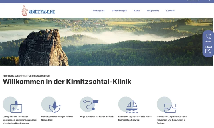 TYPO3-Relaunch für die Kirnitzschtal-Klinik – moderner Webauftritt für Gesundheit & Rehabilitation