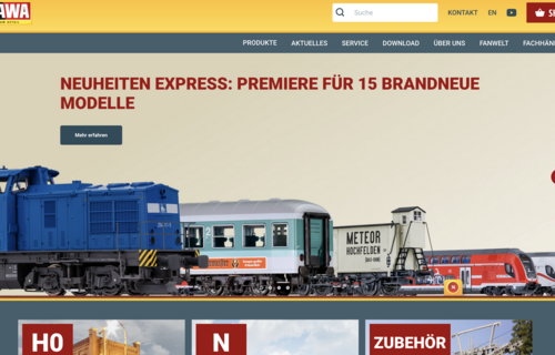 BRAWA Modelleisenbahn – TYPO3-Webseiten-Relaunch mit erweiterten Funktionen