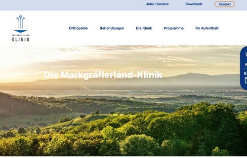 TYPO3-Relaunch der Markgräflerland-Klinik, Bad Bellingen