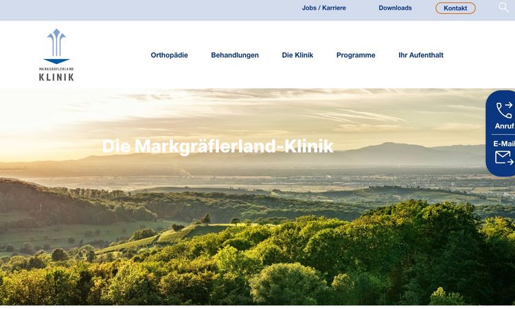 TYPO3-Relaunch der Markgräflerland-Klinik, Bad Bellingen
