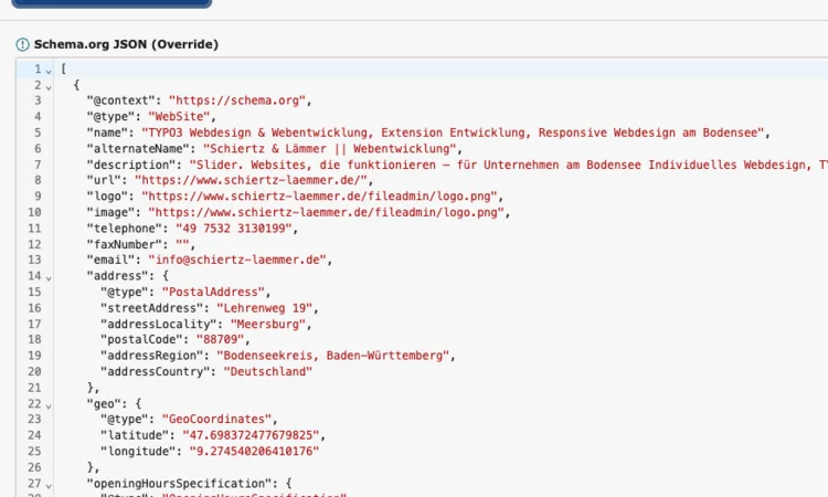 Neue TYPO3 SEO Extension von Schiertz & Lämmer: Strukturierte Daten automatisiert generieren