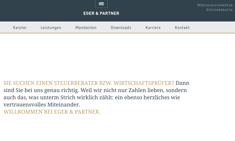 Eger & Partner – TYPO3-Webseiten-Relaunch 