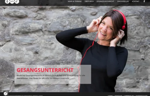 Relaunch & Umbau Gesangsunterricht Franziska Restle von Wordpress zu TYPO3