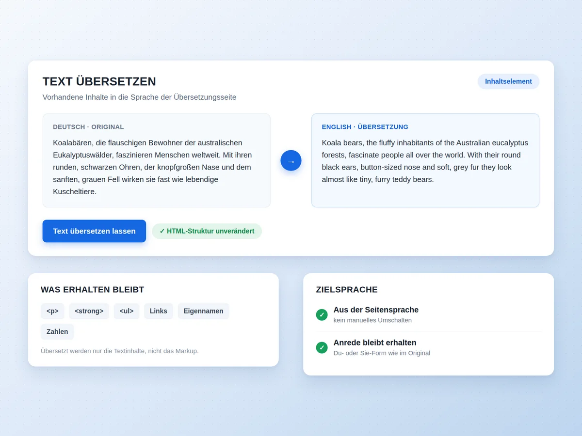 Service-Features für professionelle Projekte