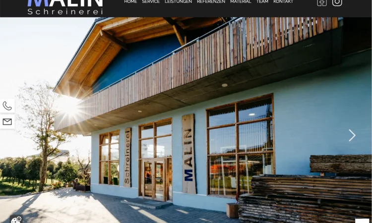 TYPO3 Webseiten Projekt Schreinerei Malin aus Meersburg am Bodensee TYPO3 Webseiten Projekt Schreinerei Malin aus Meersburg am Bodensee