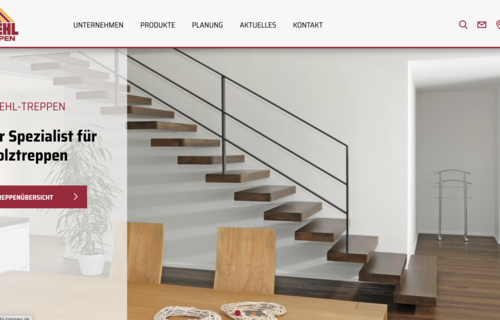 WIEHL Treppen – TYPO3-Webseiten-Relaunch für Treppenbauunternehmen