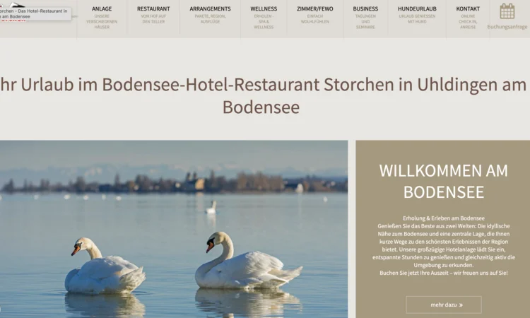 Hotel Gasthof Storchen – TYPO3-Webseiten-Relaunch