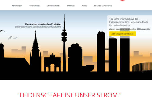 Relaunch der Website von Elektrotechnik Heinemann