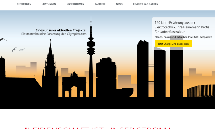 Relaunch der Website von Elektrotechnik Heinemann